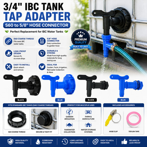 Ibc tank tap adapter s60 - ibc, to