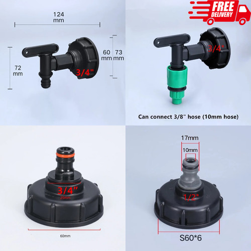 Ibc tank valve adapter - adapter, 1/2"