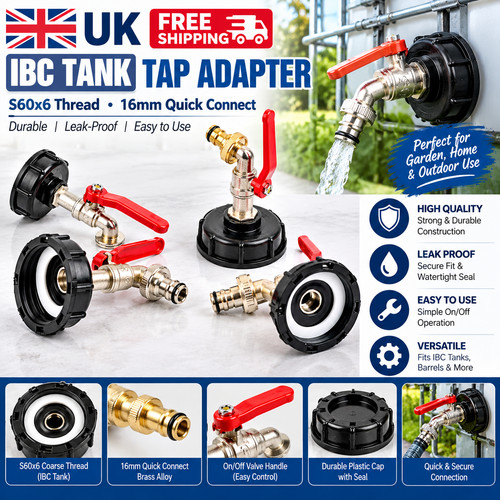 Ibc tank tap adapter - ibc,