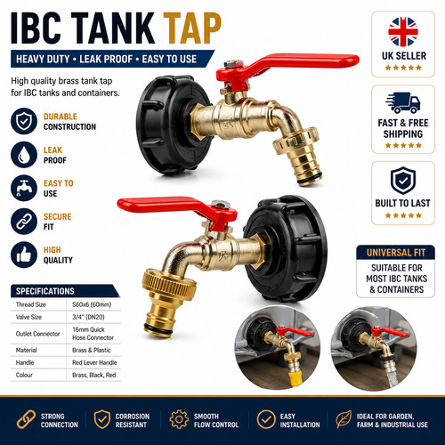 Ibc tank tap adapter - ibc, s60x6